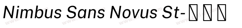 Nimbus Sans Novus St字体转换